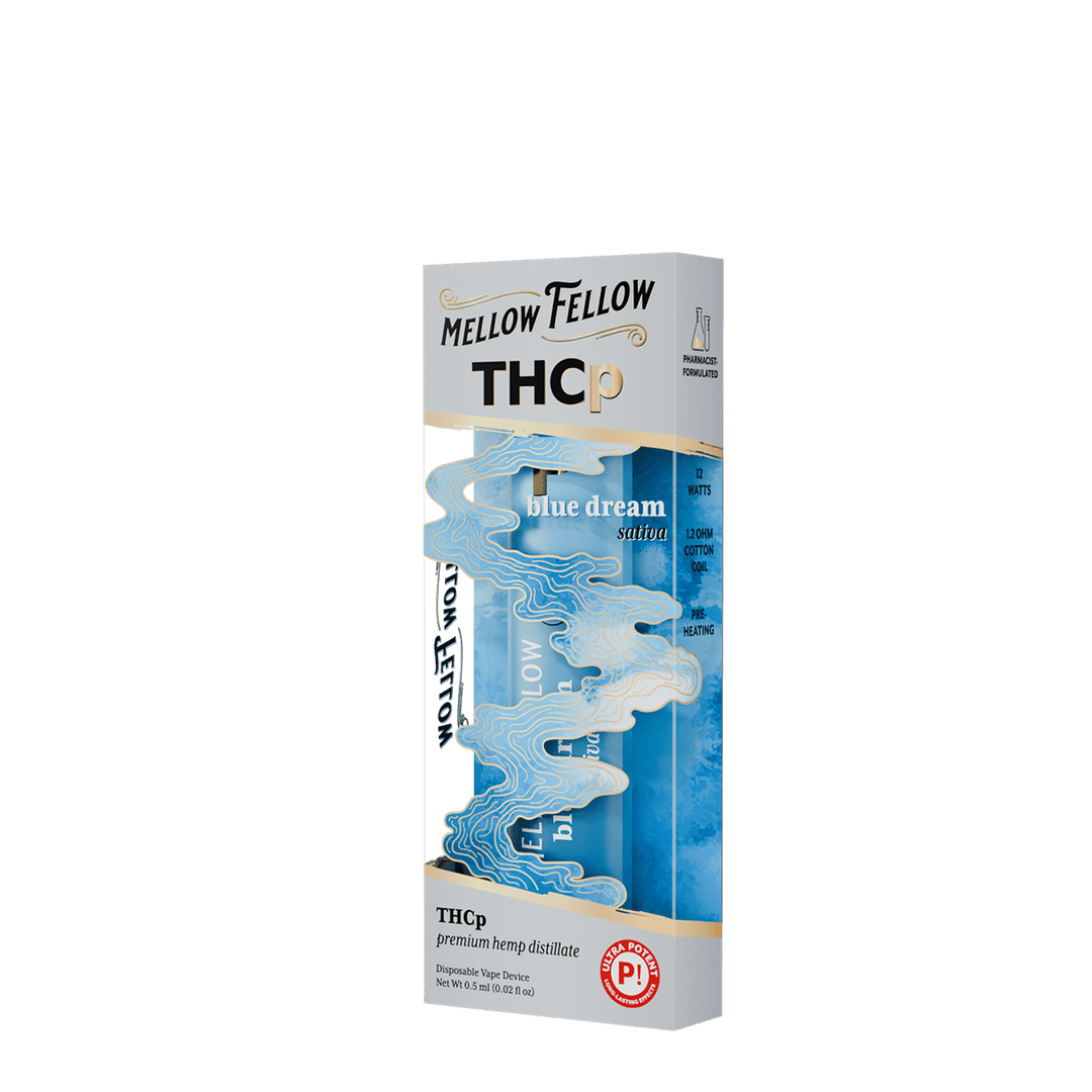 THCp 0.5g Disposable Vape - Blue Dream (Sativa) - Mellow Fellow