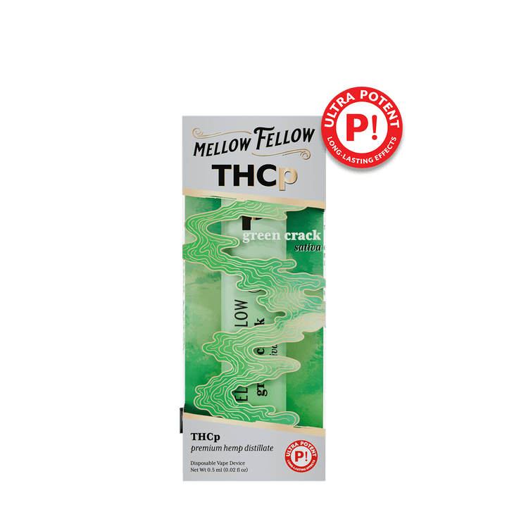 THCp 0.5g Disposable Vape - Green Crack (Sativa) - Mellow Fellow