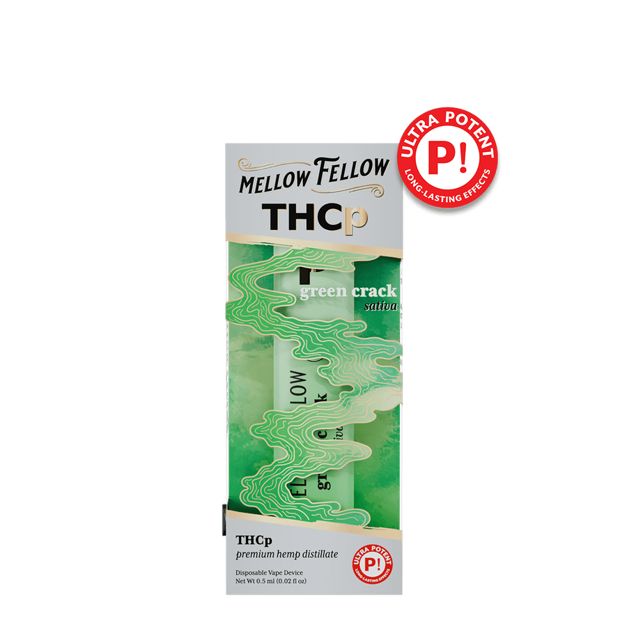 THCp 0.5g Disposable Vape - Green Crack (Sativa) - Mellow Fellow