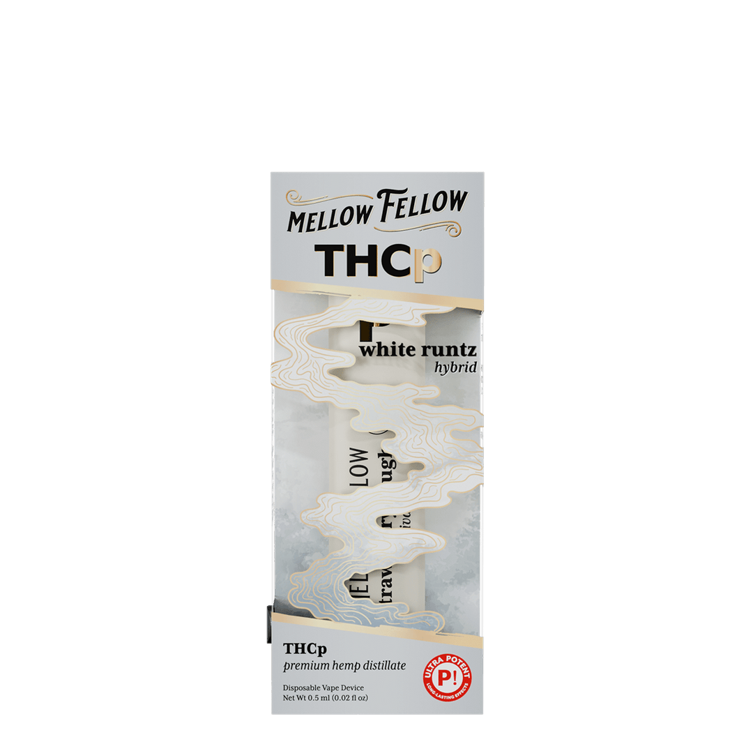 THCp 0.5g Disposable Vape - White Runtz (Hybrid) - Mellow Fellow