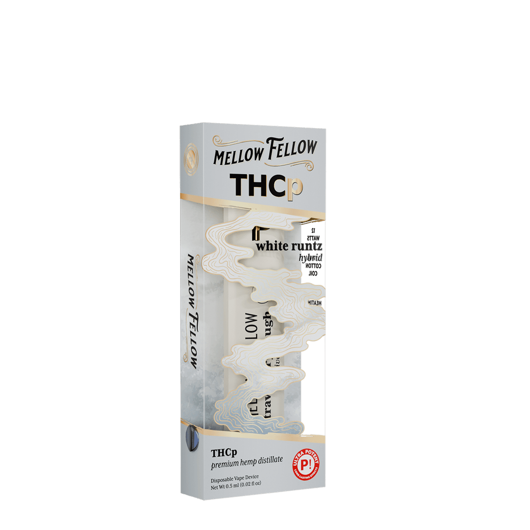 THCp 0.5g Disposable Vape - White Runtz (Hybrid) - Mellow Fellow