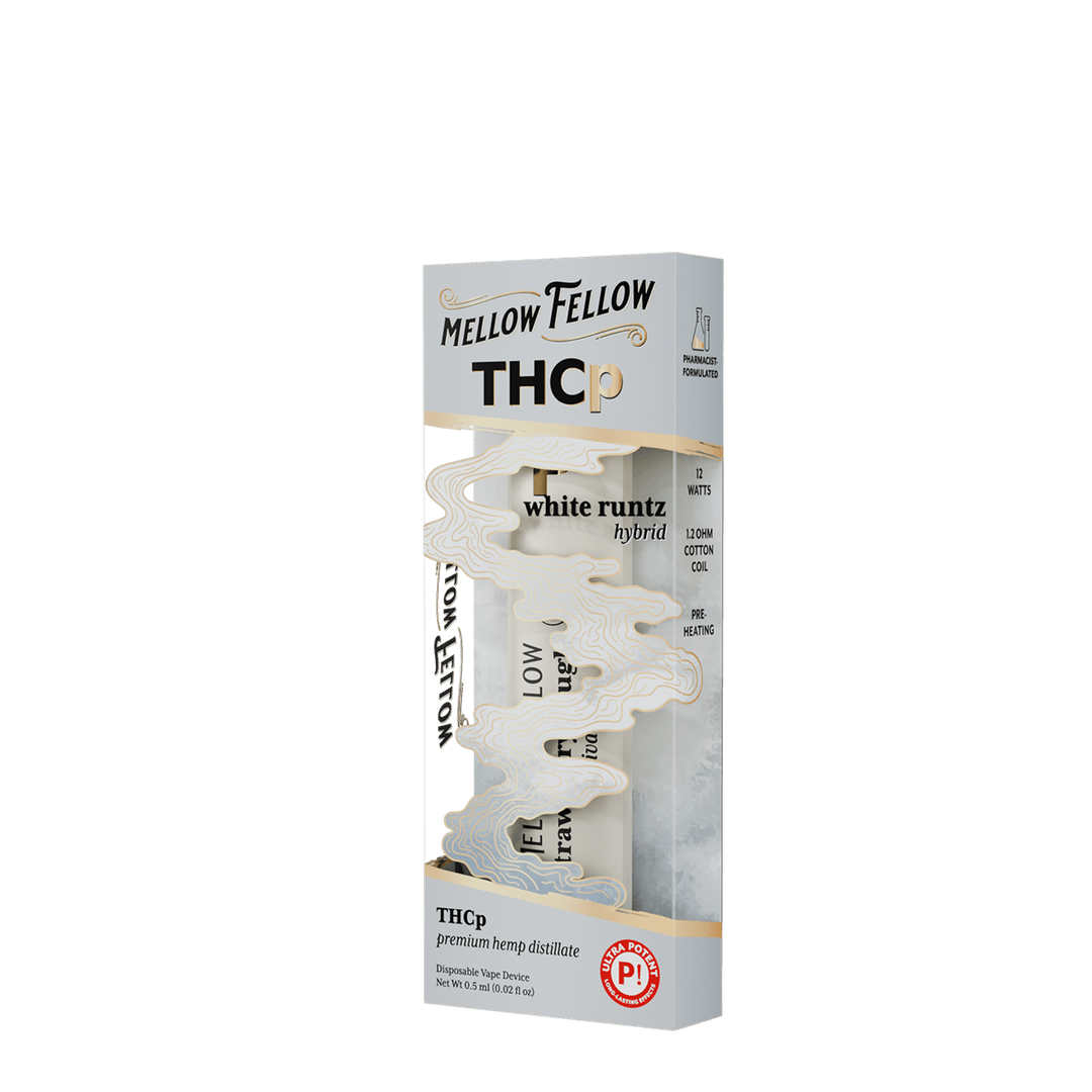 THCp 0.5g Disposable Vape - White Runtz (Hybrid) - Mellow Fellow