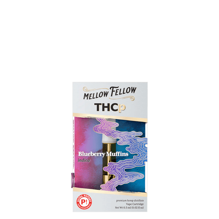 THCp 0.5ml Vape Cartridge - Blueberry Muffins (Indica) - Mellow Fellow THCp 0.5ml Vape Cartridge - Blueberry Muffins (Indica) - Mellow Fellow