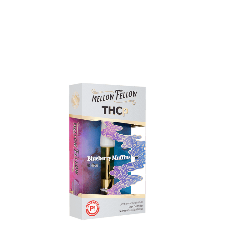 THCp 0.5ml Vape Cartridge - Blueberry Muffins (Indica) - Mellow Fellow