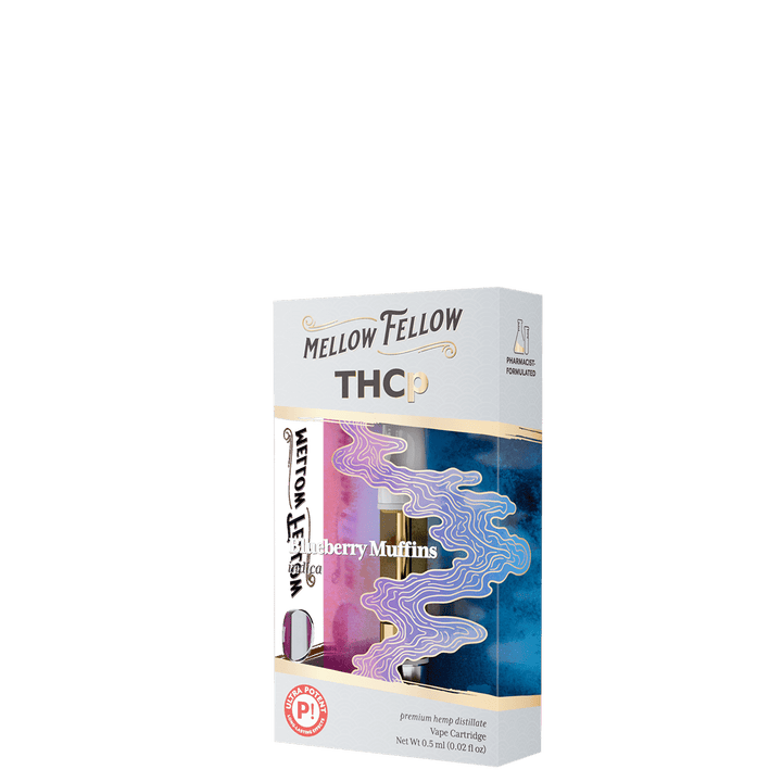 THCp 0.5ml Vape Cartridge - Blueberry Muffins (Indica) - Mellow Fellow