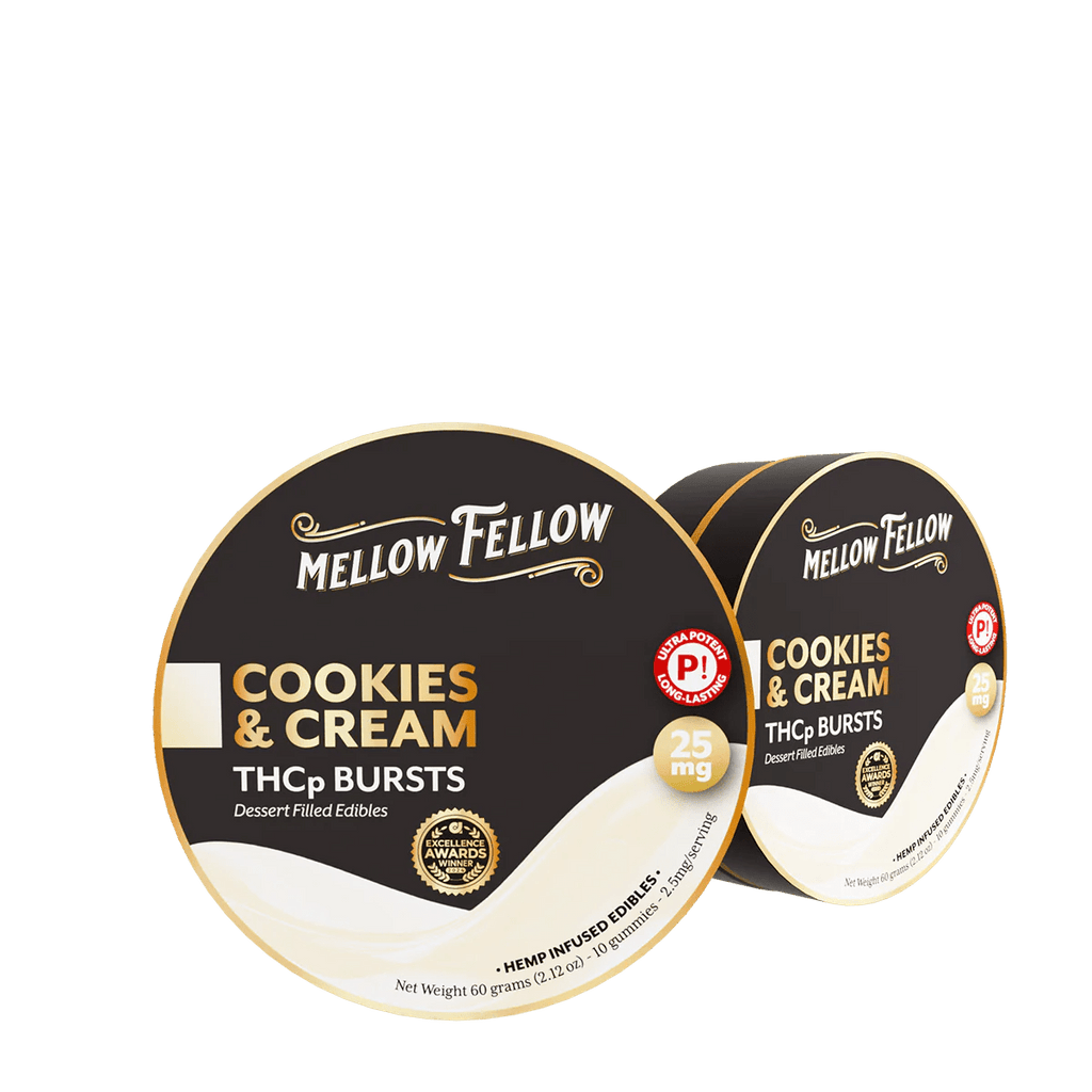 THCp Bursts Edibles - Cookies & Cream - 25mg – Mellow Fellow