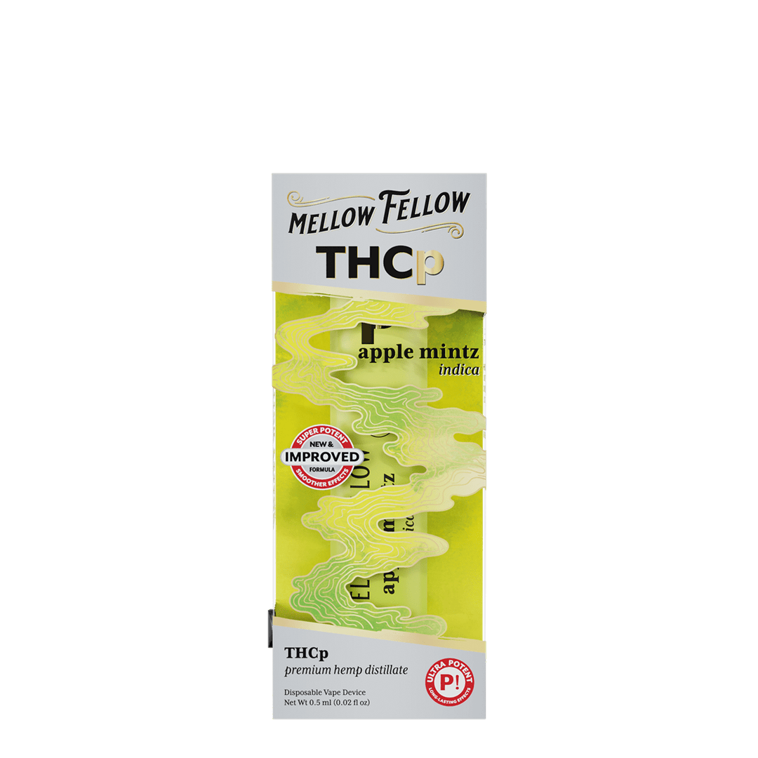 THCp 0.5g Disposable Vape - Apple Mintz (Indica) - Mellow Fellow