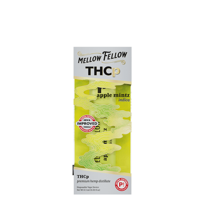 THCp 0.5g Disposable Vape - Apple Mintz (Indica) - Mellow Fellow
