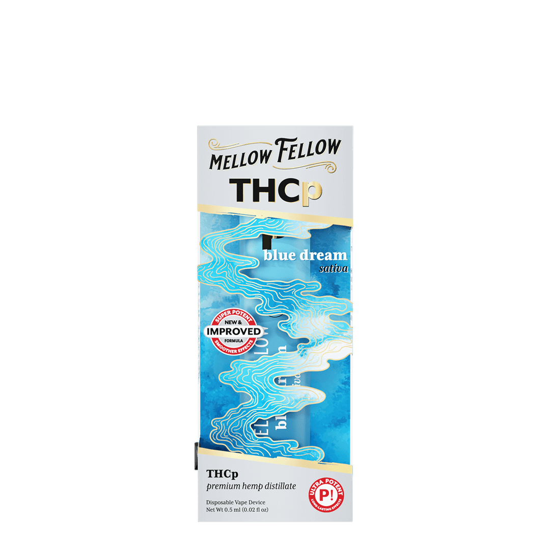 THCp 0.5g Disposable Vape - Blue Dream (Sativa) - Mellow Fellow
