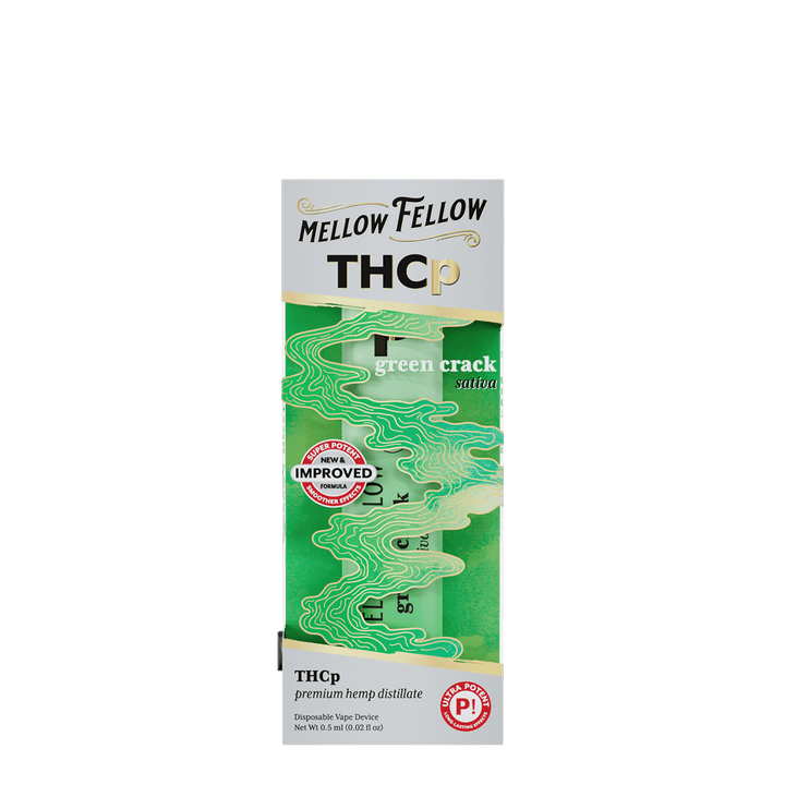 THCp 0.5g Disposable Vape - Green Crack (Sativa) - Mellow Fellow