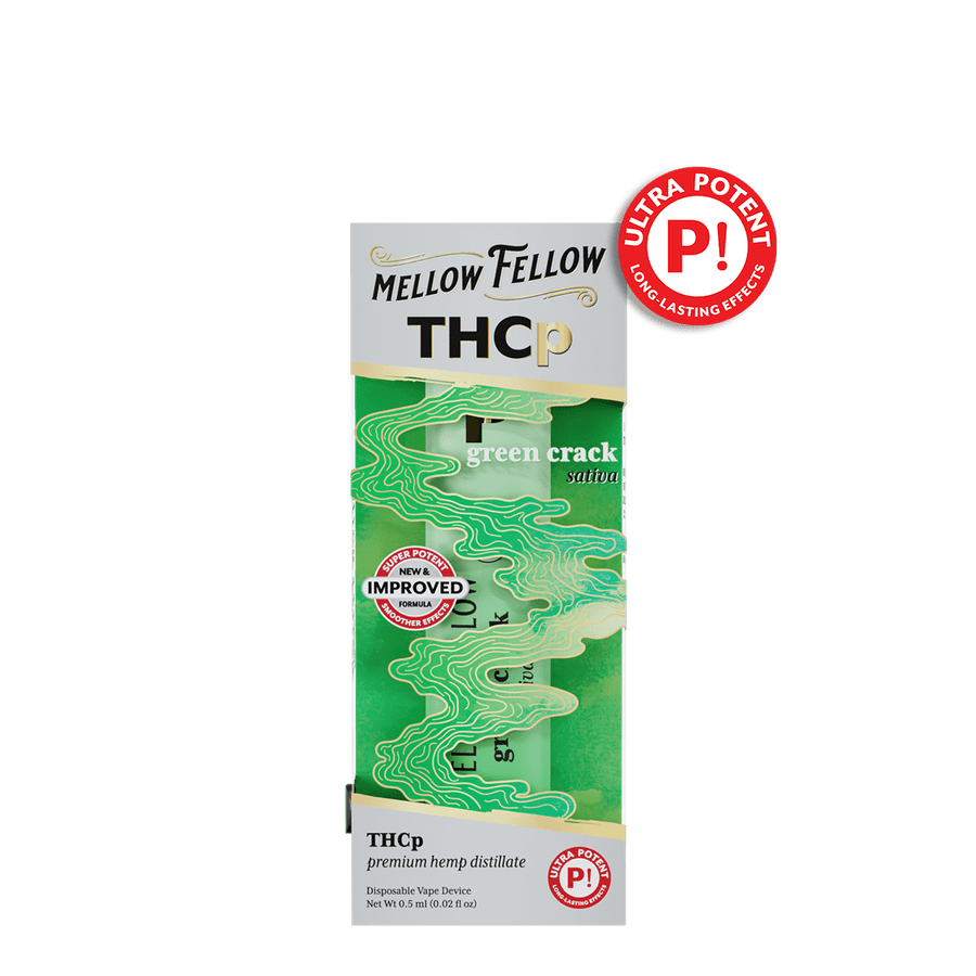 THCp 0.5g Disposable Vape - Green Crack (Sativa) - Mellow Fellow