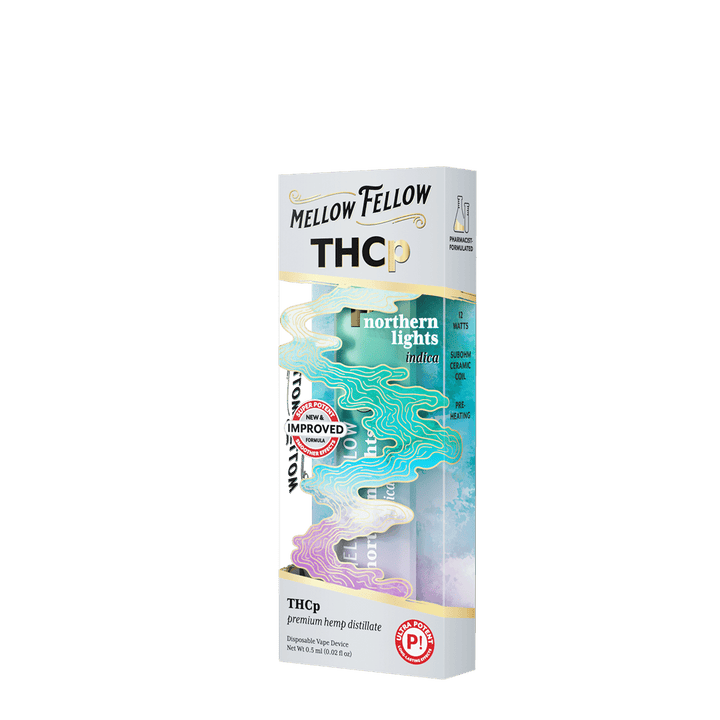 THCp 0.5g Disposable Vape - Northern Lights (Indica) - Mellow Fellow