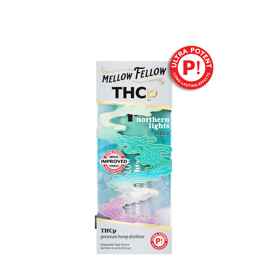 THCp 0.5g Disposable Vape - Northern Lights (Indica) - Mellow Fellow