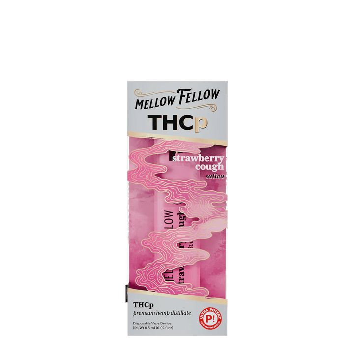THCp 0.5g Disposable Vape - Strawberry Cough (Sativa) - Mellow Fellow