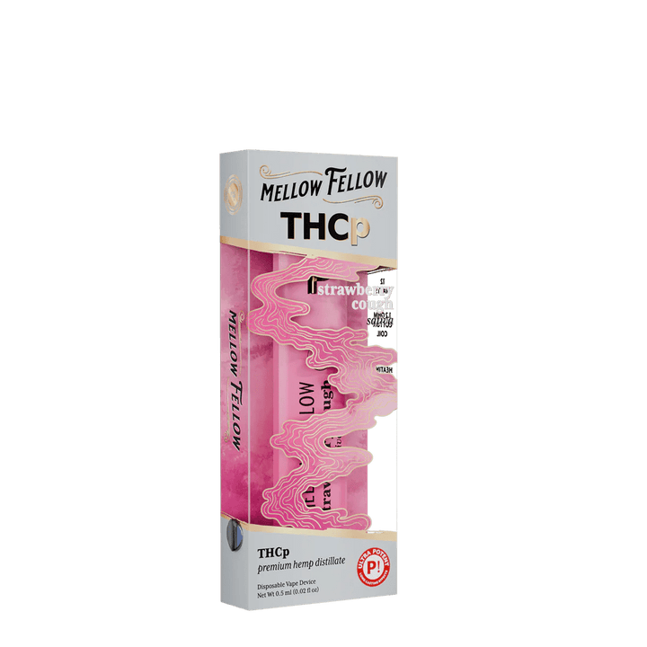 THCp 0.5g Disposable Vape - Strawberry Cough (Sativa) - Mellow Fellow