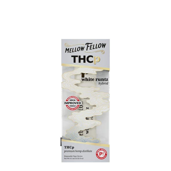 THCp 0.5g Disposable Vape - White Runtz (Hybrid) - Mellow Fellow