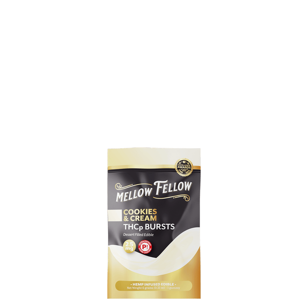 THCp Bursts Edibles - Cookies & Cream - 2.5mg - Mellow Fellow