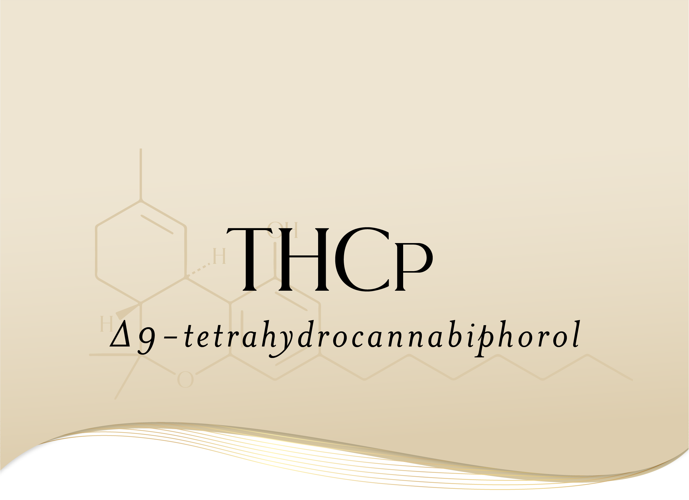 THCp, ∆8-Tetrahydrocannabiphorol molecular diagram, Mellow Fellow Brand font