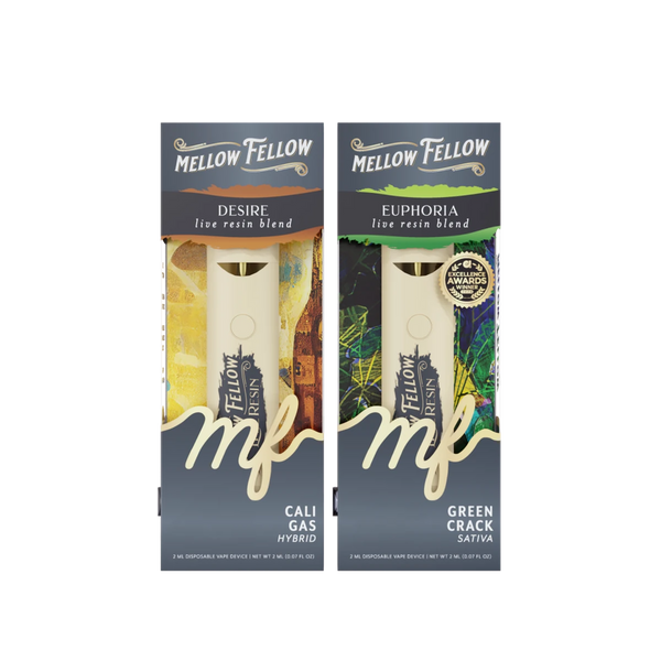 The Date Night Bundle - Desire Cali Gas (Hybrid) and Euphoria Green Crack (Sativa) - 2 Pk 2ml Live Resin Disposable Vapes