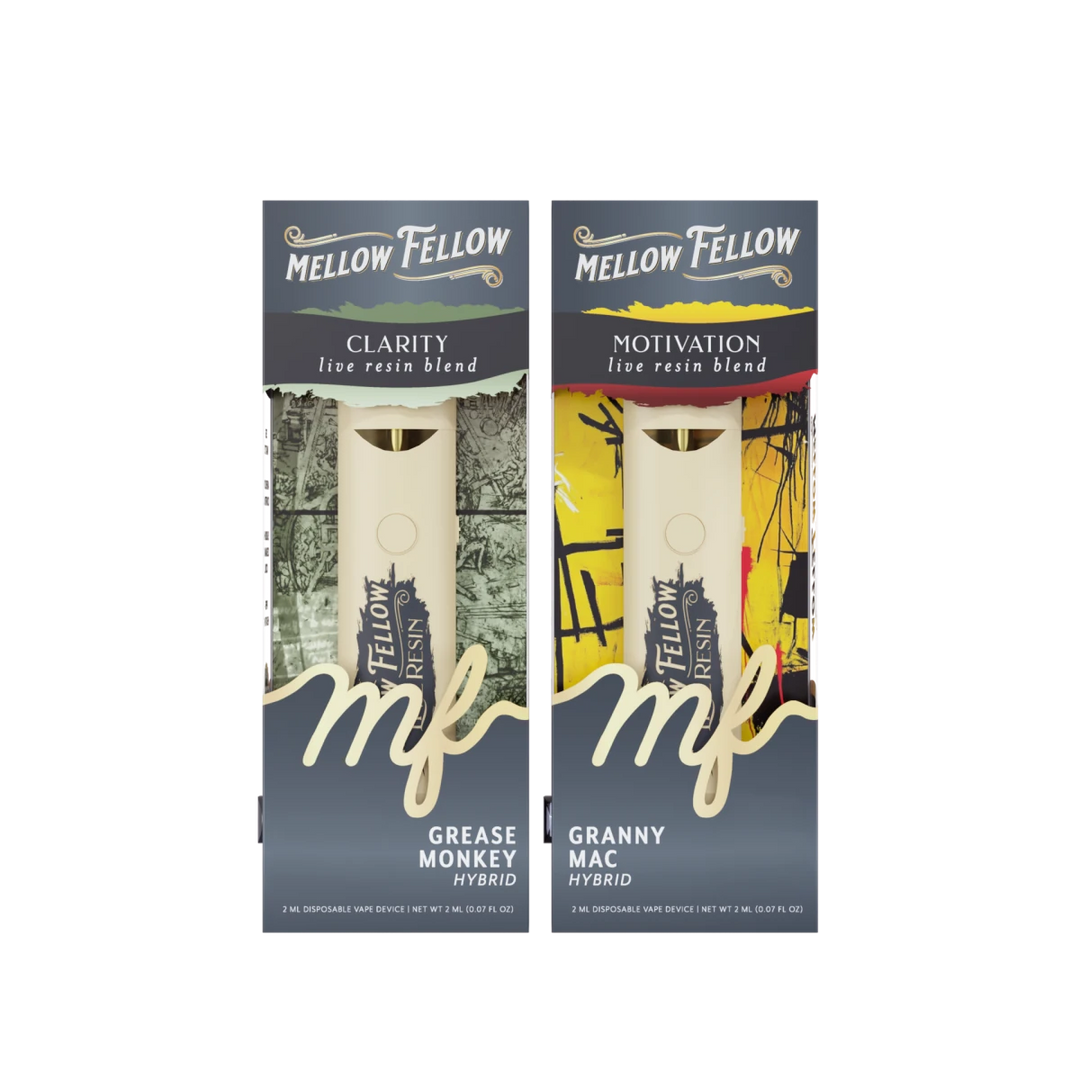 The Go-Getter’s Bundle - Clarity Grease Monkey (Hybrid) and Motivation Granny mac (Hybrid) - 2 Pk 2ml Live Resin Disposable Vapes