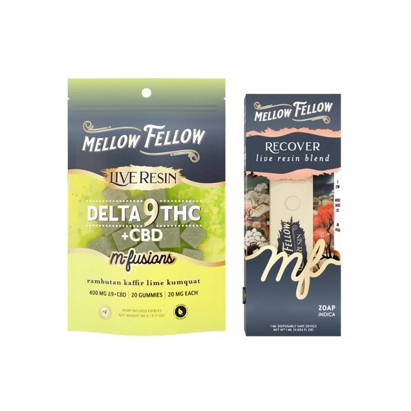 The Kyoto Bundle: Rambutan Kaffir Lime Kumquat Delta 9 Live Resin Edibles / Recover Blend (Zoap) 1ml Live Resin Disposable Vape