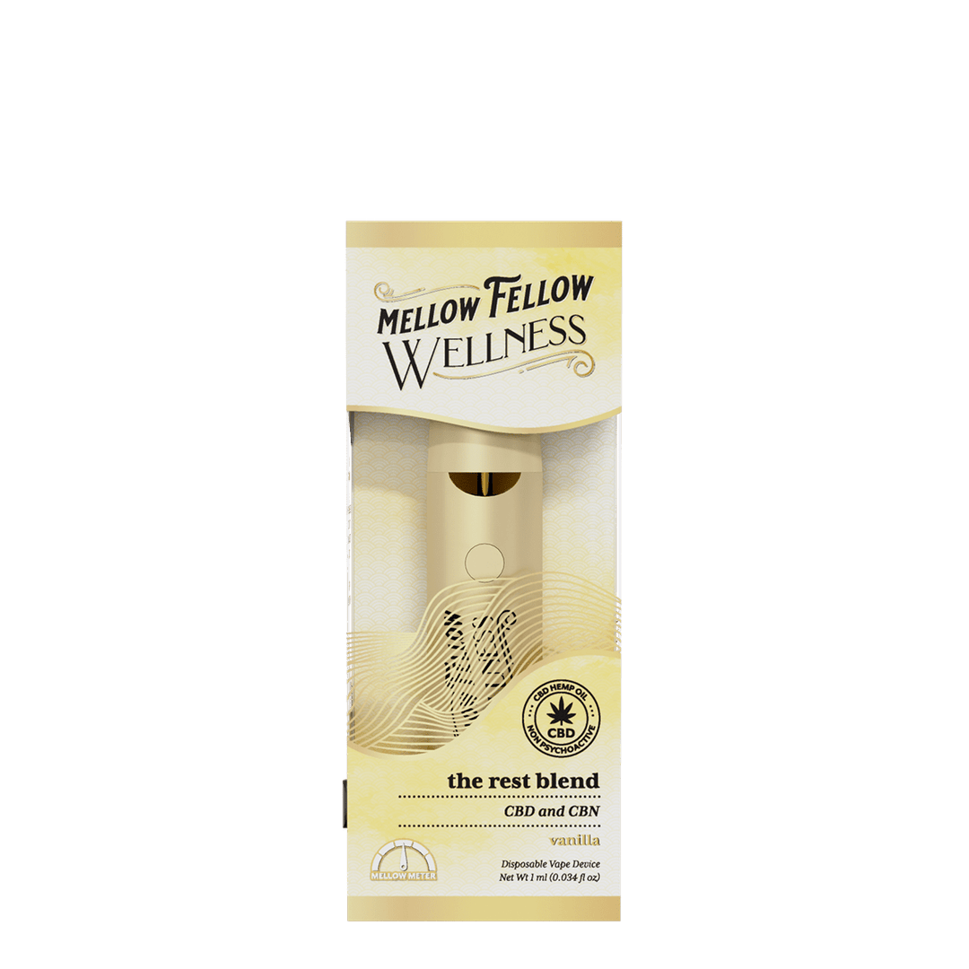 The Rest Blend - 1ml CBD Disposable Vape (Vanilla) - Mellow Fellow The Rest Blend - 1ml CBD Disposable Vape (Vanilla) - Mellow Fellow