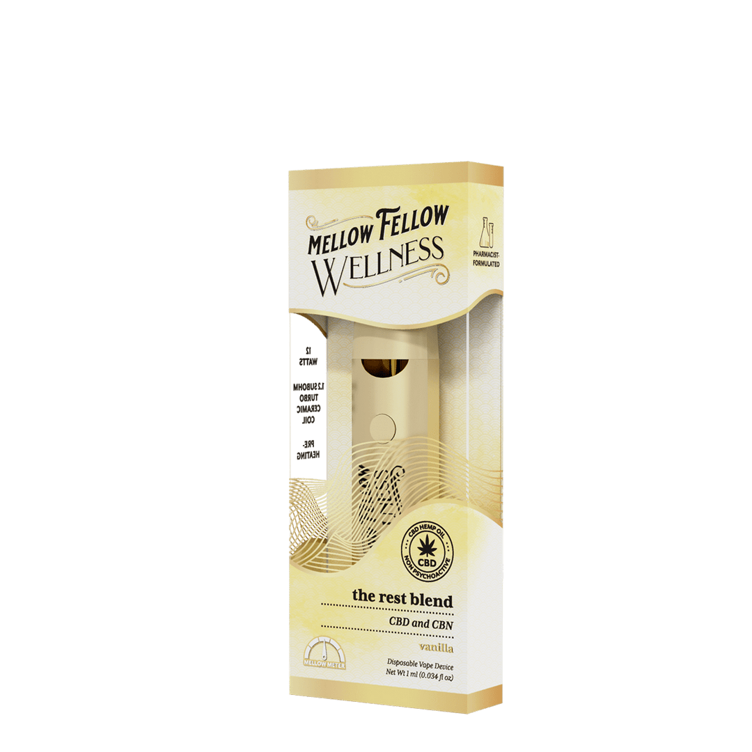 The Rest Blend - 1ml CBD Disposable Vape (Vanilla) - Mellow Fellow The Rest Blend - 1ml CBD Disposable Vape (Vanilla) - Mellow Fellow