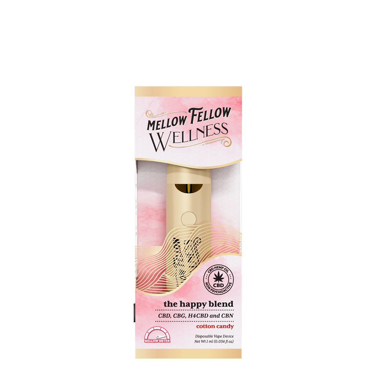 elfbar nachfüll pod läuft aus The Happy Blend - 1ml CBD Disposable Vape (Cotton Candy)
