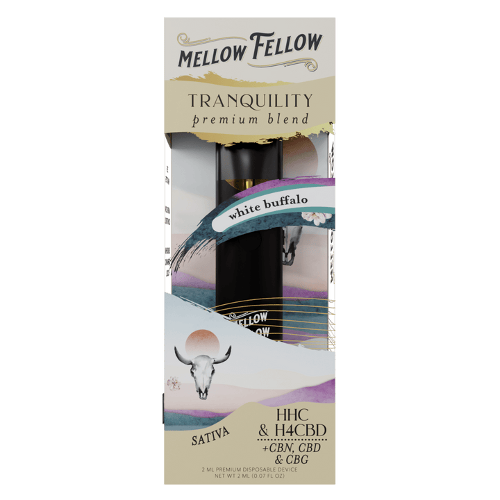 Tranquility Blend 2ml Disposable Vape - White Buffalo (Sativa) - Mellow Fellow