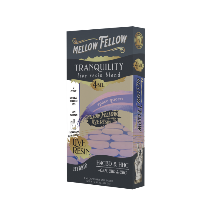 Tranquility Blend 4ml Live Resin Disposable Vape Space Queen