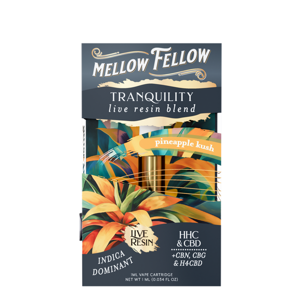 Tranquility Blend 1ml Live Resin Vape Cartridge - Pineapple Kush (Indica Dominant)