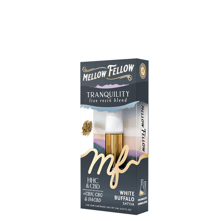 Tranquility Blend 2ml Live Resin Vape Cartridge - White Buffalo (Sativa) - Mellow Fellow