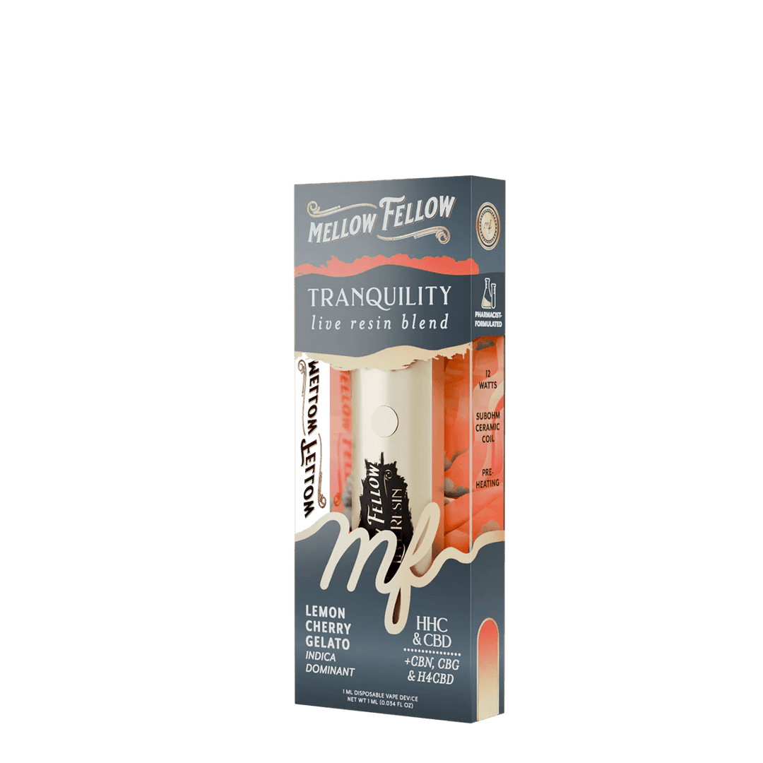Tranquility Blend - Destination: Sydney - Live Resin 1ml Disposable Vape - Lemon Cherry Gelato (Indica Dominant) - Mellow Fellow