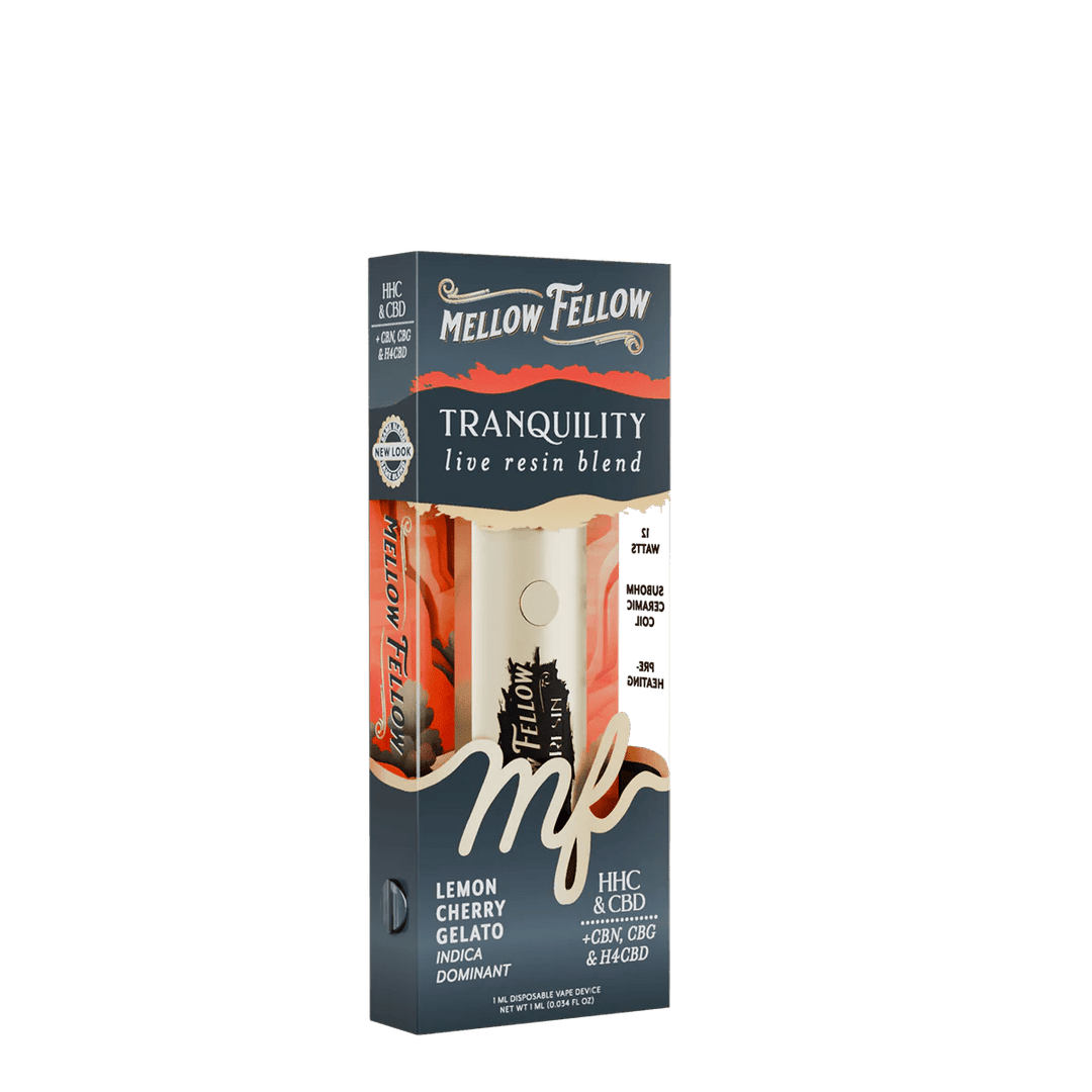 Tranquility Blend - Destination: Sydney - Live Resin 1ml Disposable Vape - Lemon Cherry Gelato (Indica Dominant) - Mellow Fellow