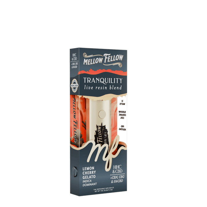 Tranquility Blend - Destination: Sydney - Live Resin 1ml Disposable Vape - Lemon Cherry Gelato (Indica Dominant) - Mellow Fellow