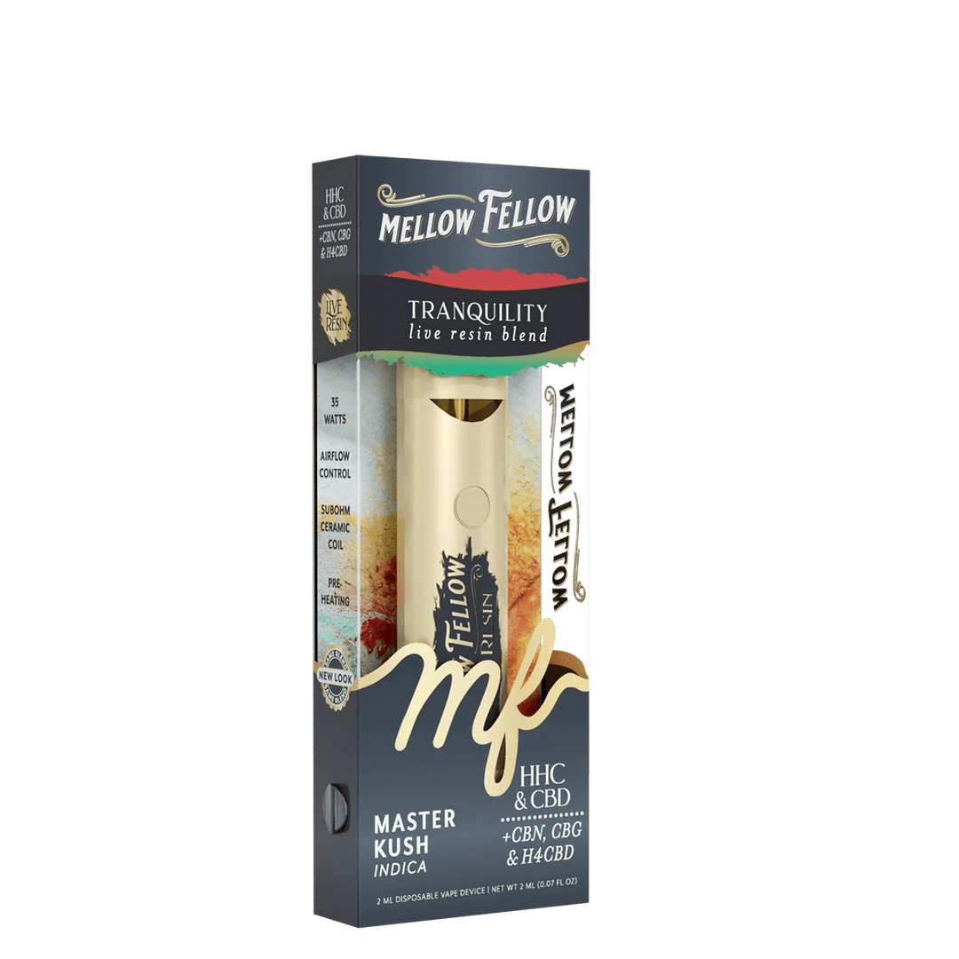 Tranquility Blend 2ml Live Resin Disposable Vape - Master Kush (Indica) - Mellow Fellow
