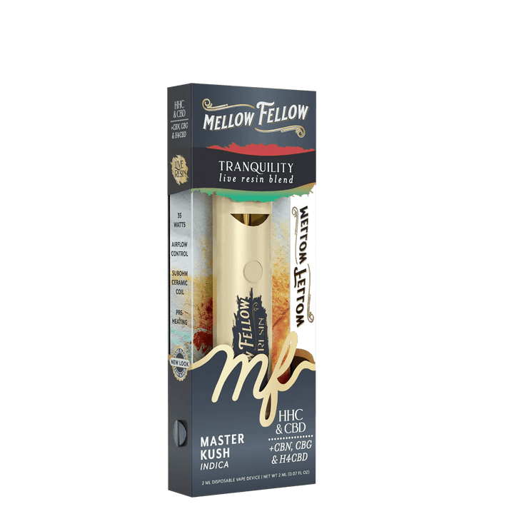 Tranquility Blend 2ml Live Resin Disposable Vape - Master Kush (Indica) - Mellow Fellow