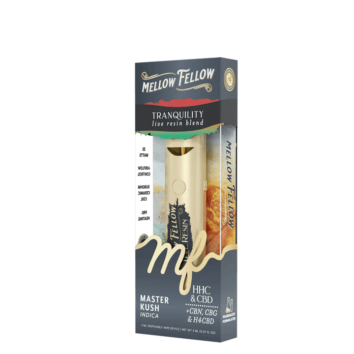 Tranquility Blend 2ml Live Resin Disposable Vape - Master Kush (Indica) - Mellow Fellow