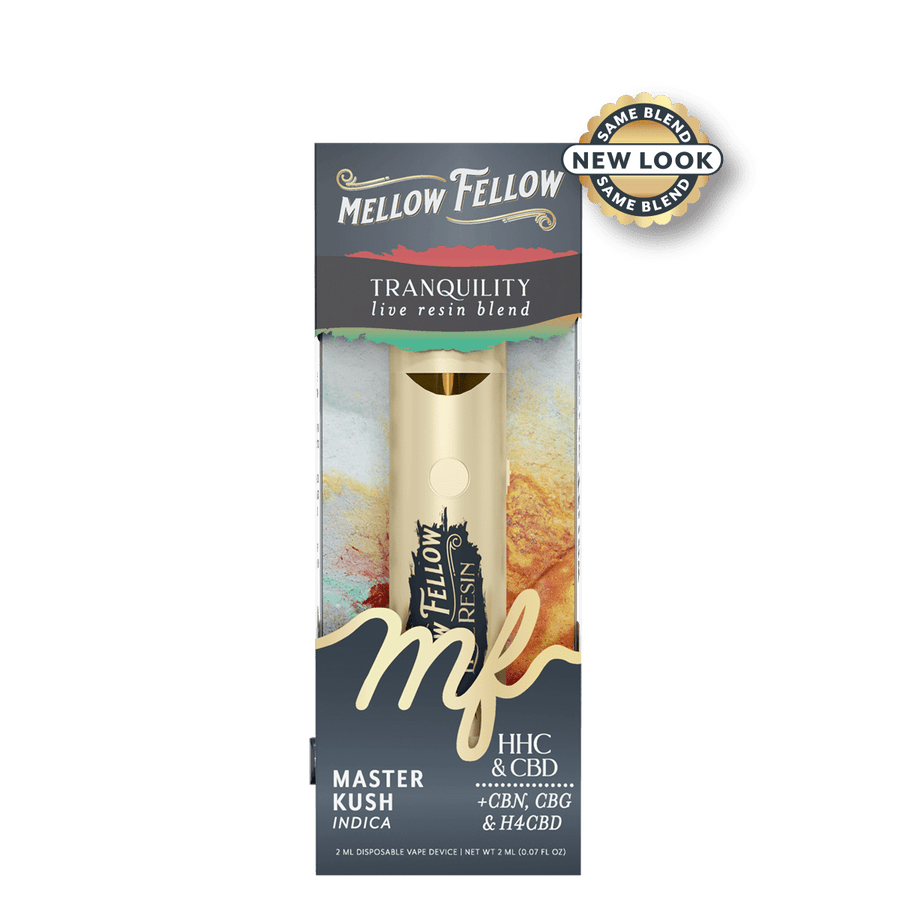 Tranquility Blend 2ml Live Resin Disposable Vape - Master Kush (Indica) - Mellow Fellow