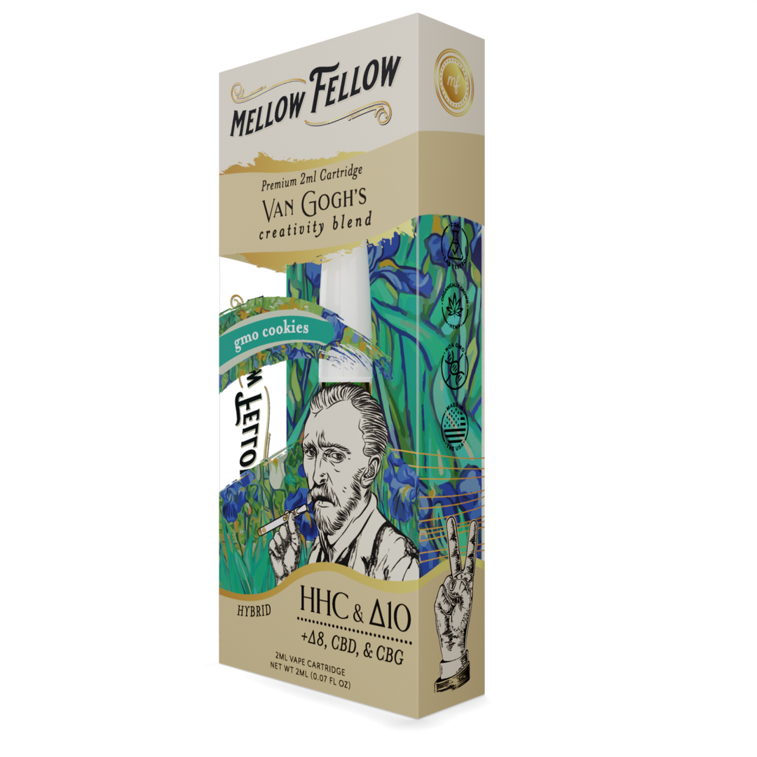 Van Gogh's Creativity Blend 2ml Vape Cartridge - GMO Cookies (Hybrid) - Mellow Fellow