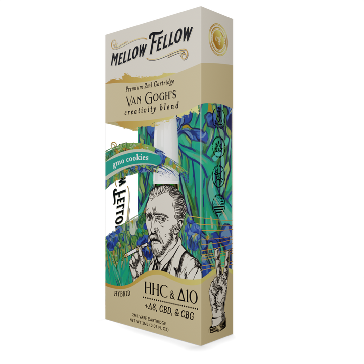 Van Gogh's Creativity Blend 2ml Vape Cartridge - GMO Cookies (Hybrid) - Mellow Fellow