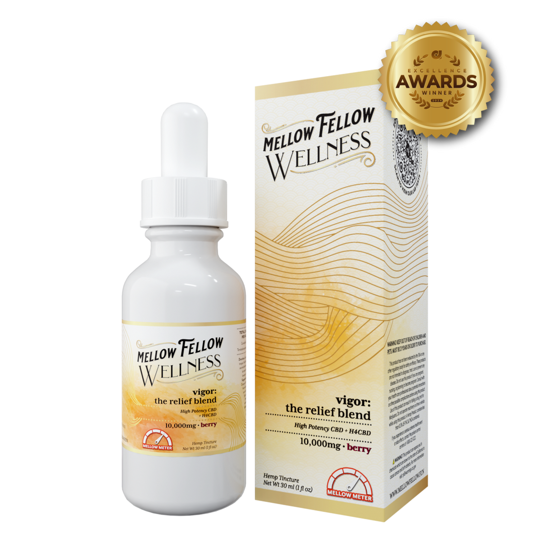 Wellness Tincture - Vigor: The Relief Blend - Berry - 10,000mg - Mellow Fellow