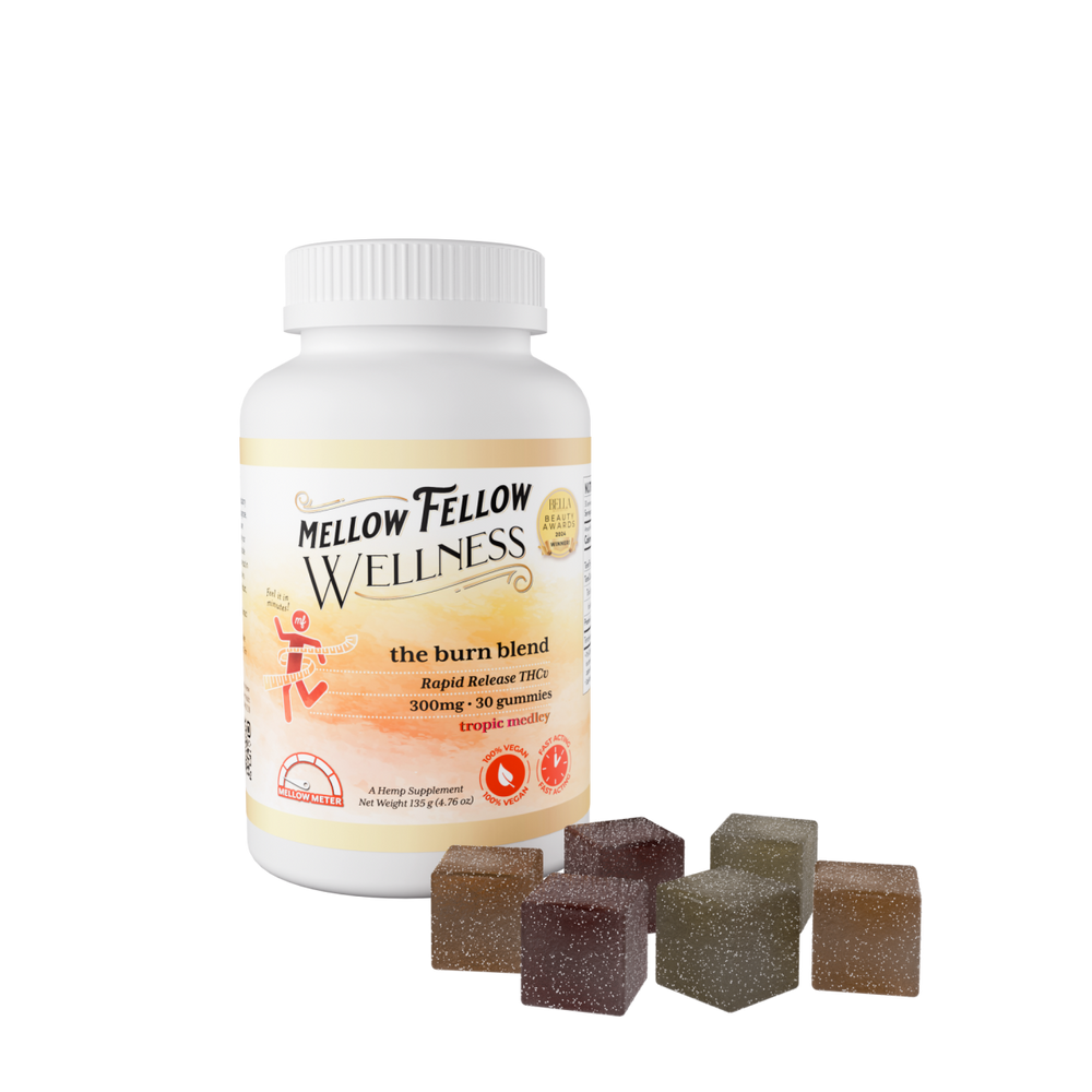 Wellness Gummies - Burn: The Fit Blend - Tropic Medley - 300mg - Mellow Fellow