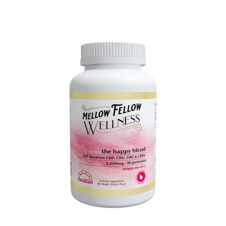 Wellness Gummies - Elevate: The Happy Blend - Tropic Medley - 2000mg - Mellow Fellow