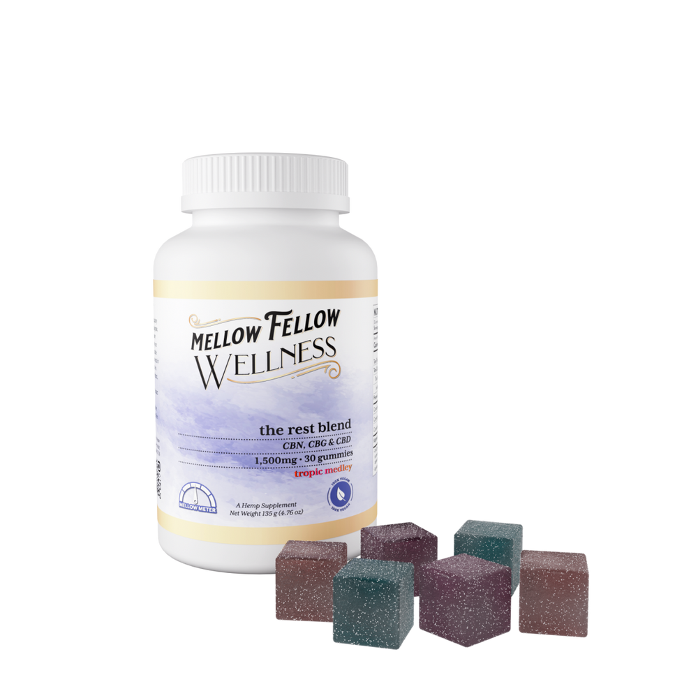 Wellness Gummies - Rest: The Sleepy Blend - Tropic Medley - 1500mg - Mellow Fellow
