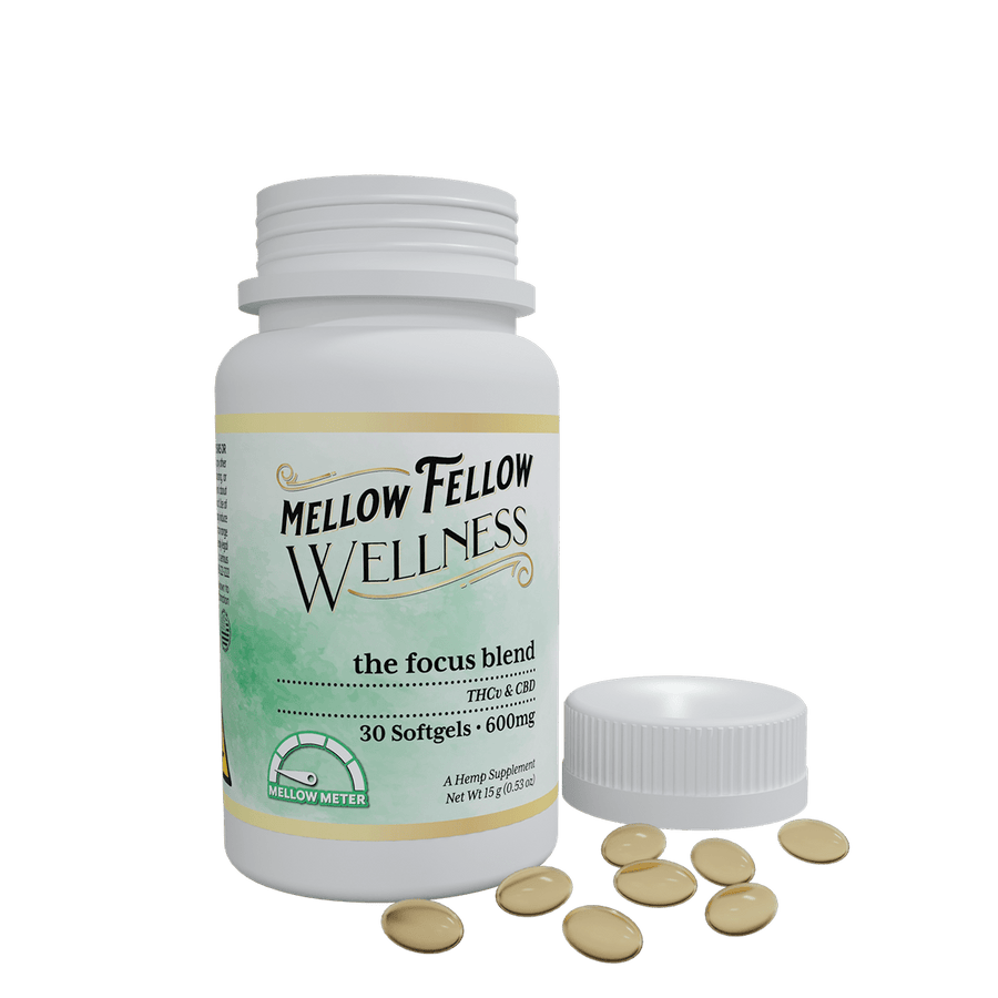Wellness Softgel Capsules - Illuminate: The Focus Blend - 600mg - 30 ct - Mellow Fellow