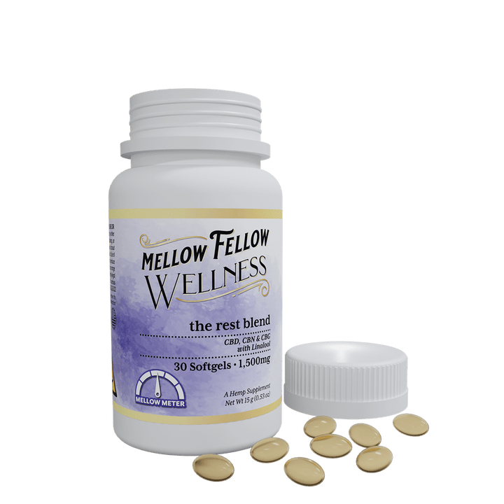 Wellness Softgel Capsules - Rest: The Sleepy Blend - 1500mg - 30 ct - Mellow Fellow
