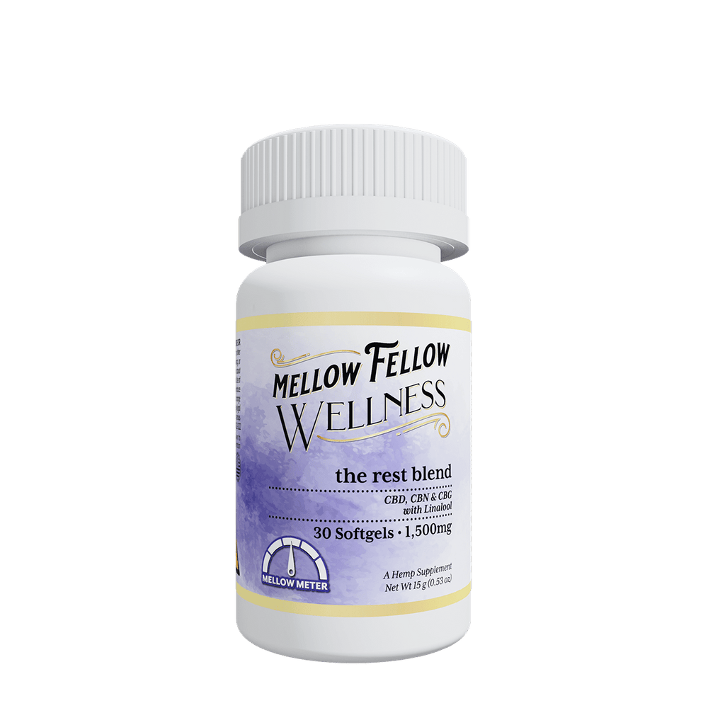 Wellness Softgel Capsules - Rest: The Sleepy Blend - 1500mg - 30 ct - Mellow Fellow