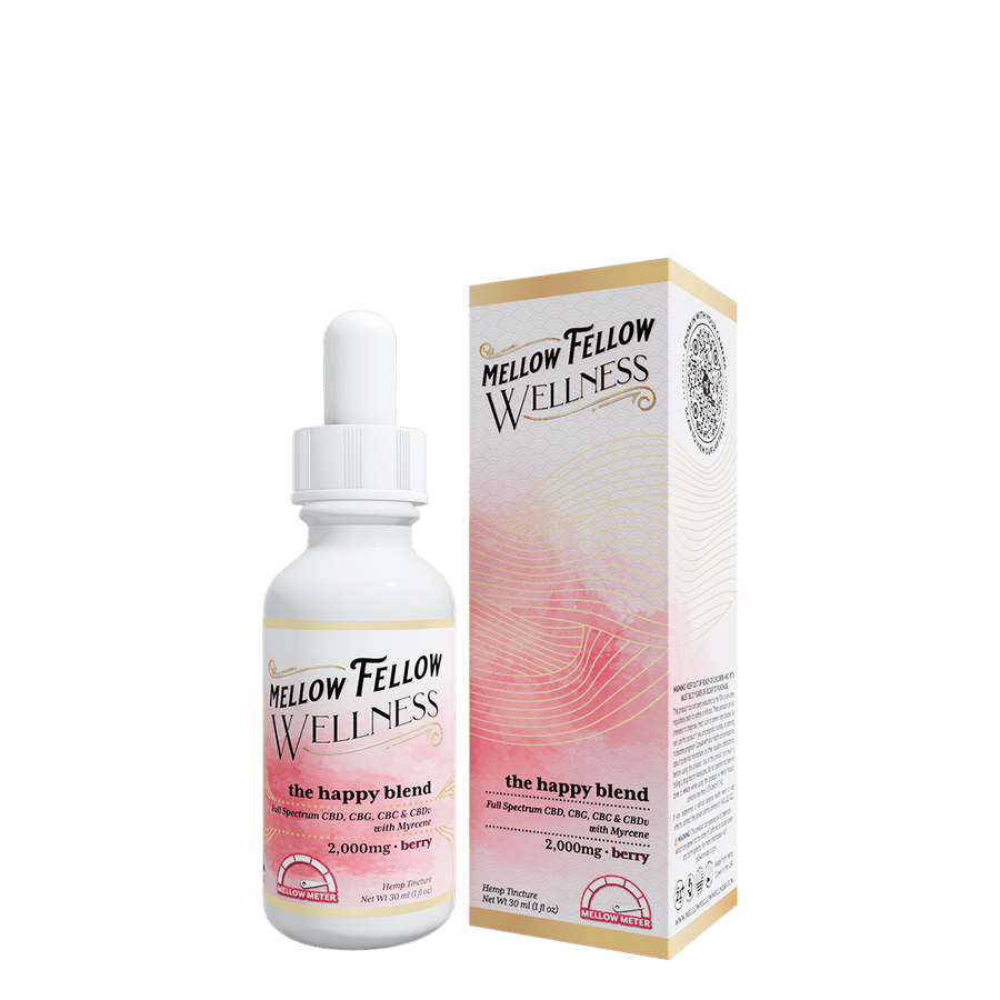 Wellness Tincture - Elevate: The Happy Blend - Berry - 2000mg - Mellow Fellow