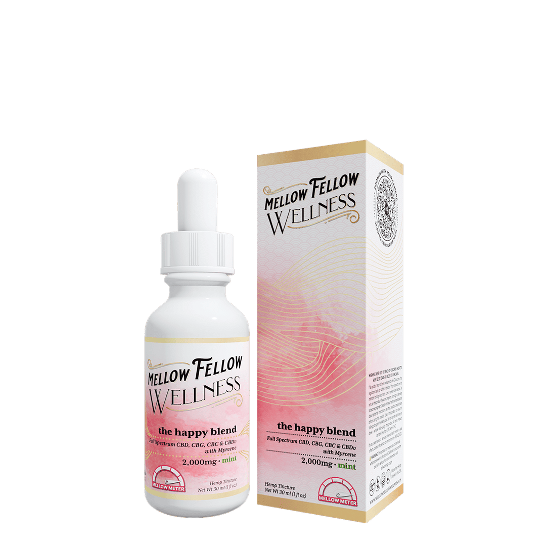 Wellness Tincture - Elevate: The Happy Blend - Mint - 2000mg - Mellow Fellow
